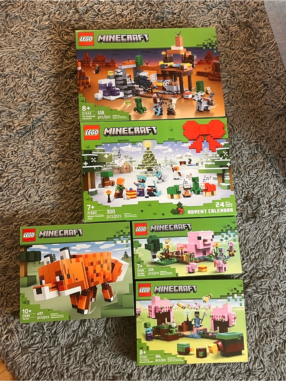 LEGO Minecraft Green Box Assorted Building Sets - Multiple Sets
